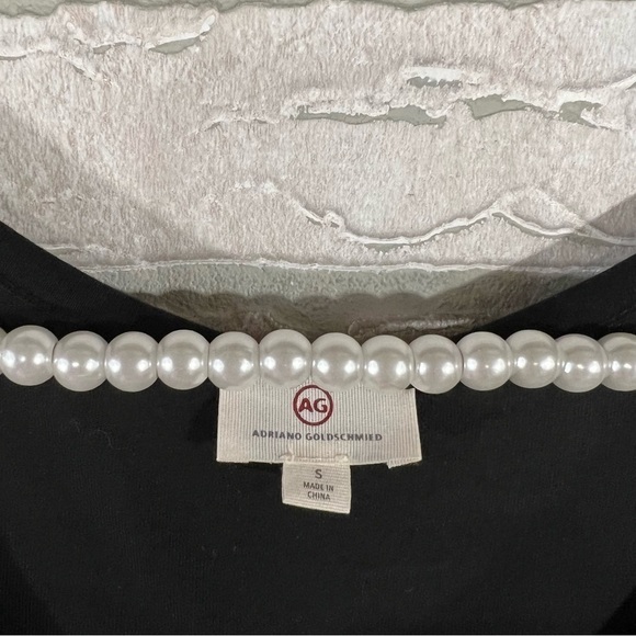 Ag Adriano Goldschmield Black Jaxon 3/4 sleeve Scoopneck Tee Size S - Picture 8 of 10